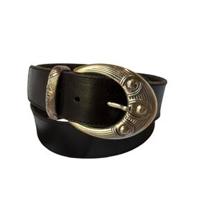 Genuine Vintage TONY BARCELO Black Leather Belt M Spain